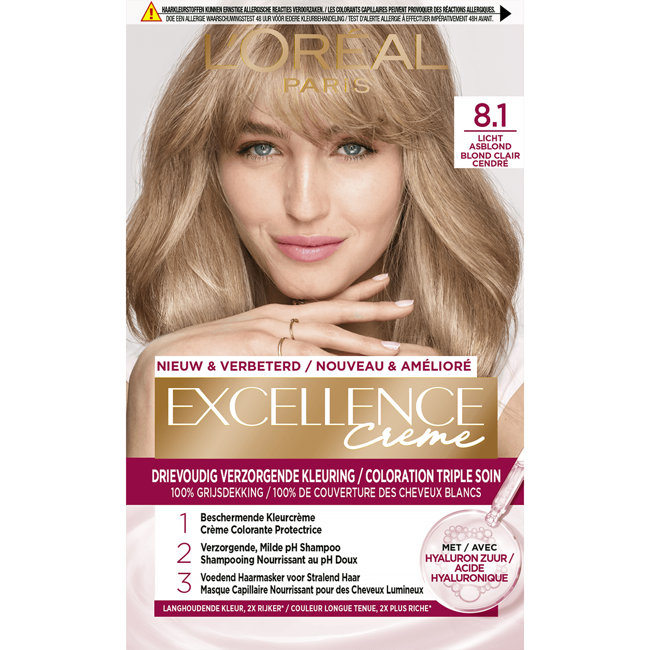 Haircolor 81 Light Ash Blonde Excellence Creme Packshot