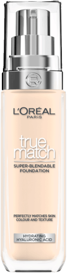OAP MAKEUP FACE TRUE MATCH SUPER BLENDABLE FOUNDATION 1D 1W PACKSHOT FACING