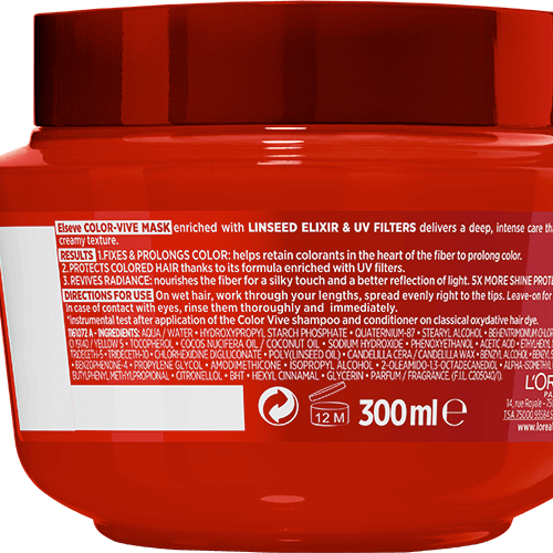Hair Mask Elseve Color Vive Packshot Back