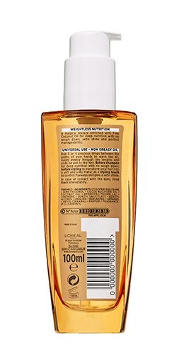 Hair Oil Coconut Treatment Elseve Extraordinary Oil Back Packshot