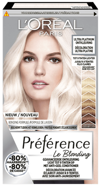 Haarkleuring Ontkleuring Platinum blonde kleur voorkant