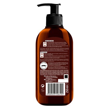 LOR ME Beard Face Hair Wash Fles Back Nl 1440x1440px