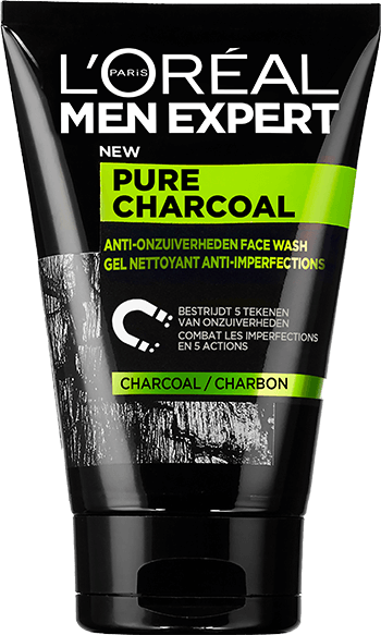 LOR ME Pure Charcoal Face Wash Tube Front Nl 350x Fullwidth