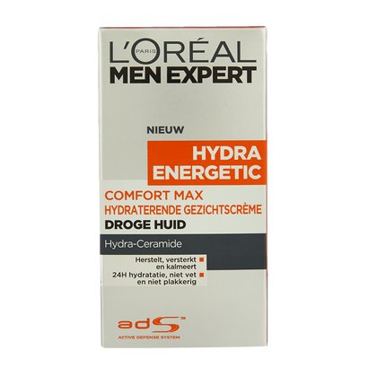 Men Comfort Max Moisturizer Gel Hydra Energetic Packshot Box Front