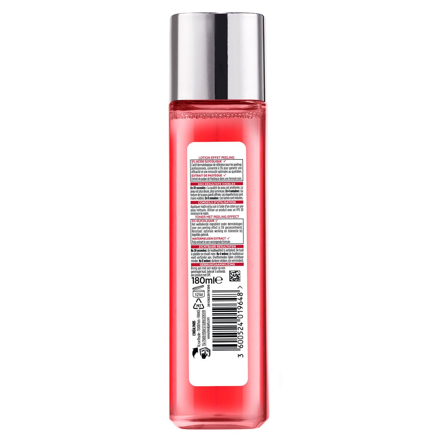 Peeling Toner à l'Acide Glycolique 5 180 ml L'Oréal Paris